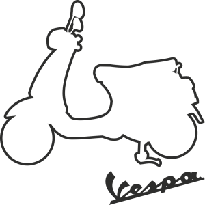 Sticker Vespa Silhouette