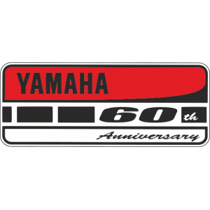 Autocollant Yamaha logo 60th Anniversary rouge