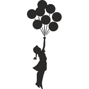 Sticker Banksy Floating Ballon Girl