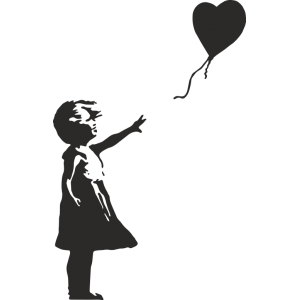 Sticker Banksy Baloon Girl