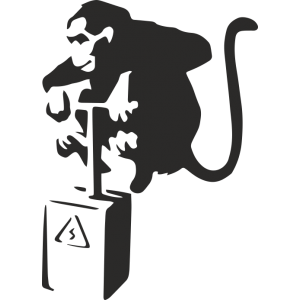 Sticker Banksy Monkey Detonator