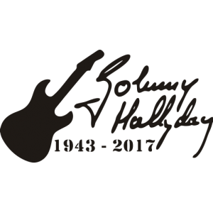 Sticker Johnny Hallyday 1943-2017