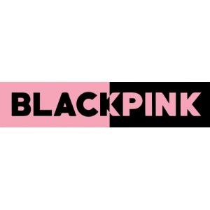 Autocollant Black Pink Logo Bicolore