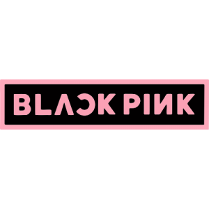 Autocollant Black Pink Logo Bicolore 2