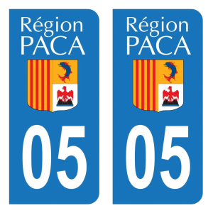 05 Ancien Logo PACA - Autocollant pour Plaque Immatriculation