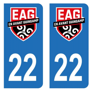 22 Club EAG Foot - Autocollant pour Plaque Immatriculation