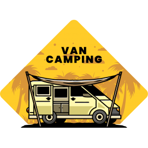 Autocollant Van Camping