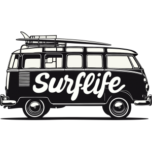 Autocollant Van VW Surf Life