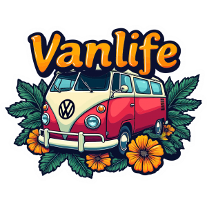 Autocollant Van Life VW Nature