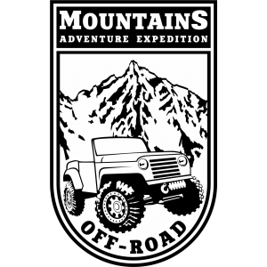 Autocollant Off-Road Mountains Adventure Expedition