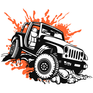 Autocollant 4x4 Jeep Splatch !