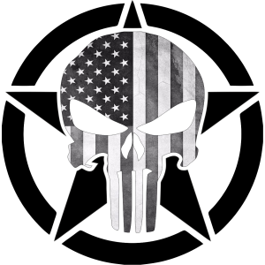 Autocollant Etoile U.S Punisher USA