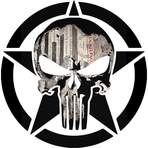 Autocollant Etoile U.S Punisher Confidential