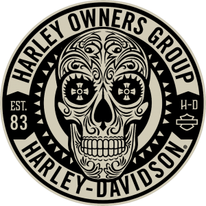 Autocollant moto Harley Owners Group Calaveras