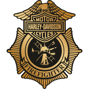 Autocollant Harley-Davidson Firefighter Insigne