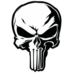 Autocollant The Punisher Skull modèle 2