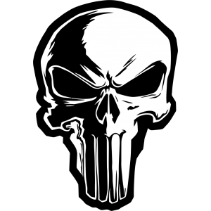 Autocollant The Punisher Skull modèle 3