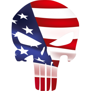 Autocollant Punisher USA Flag