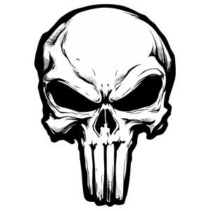 Autocollant The Punisher Skull modèle 4