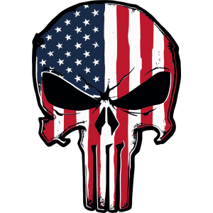 Autocollant Punisher USA Flag modèle 4