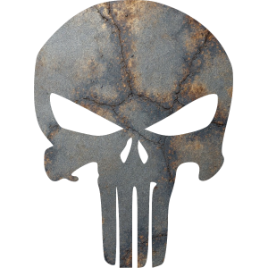 Autocollant Punisher Cracked Metal