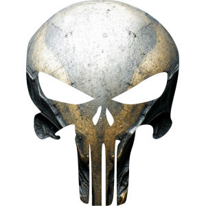 Autocollant Punisher Gold Metal