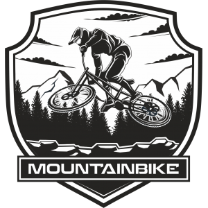 Autocollant Mountainbike Noir et Blanc