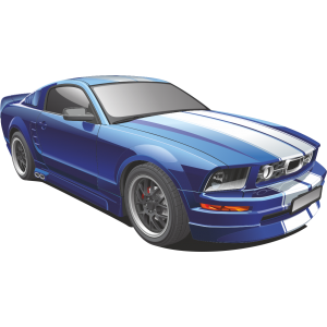 Autocollant Ford Mustang Silhouette