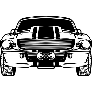 Autocollant Ford Mustang Shelby GT500 Silhouette