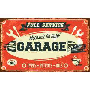 Autocollant Garage Panneau Vintage