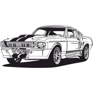 Autocollant Voiture Ford Mustang