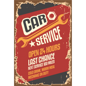 Autocollant Garage Vintage Car Service