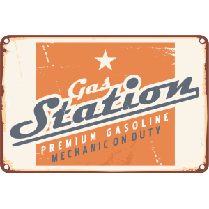 Autocollant Gas Station Vintage