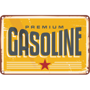 Autocollant Premium Gasoline Vintage