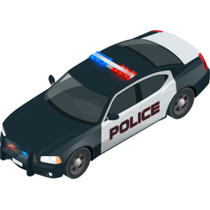 Autocollant Voiture de Police modèle 7