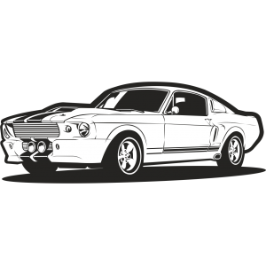 Autocollant Voiture Ford Mustang Silhouette