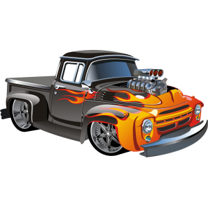 Autocollant Voiture Hot Rod Cartoon modèle 2