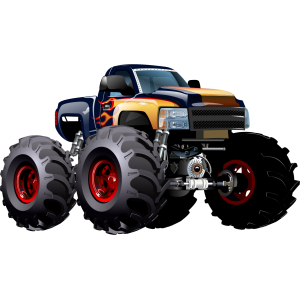 Autocollant Voiture Monster Truck Cartoon