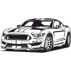 Autocollant Voiture Ford Mustang