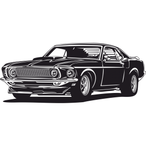 Autocollant Voiture Muscle Car Retro