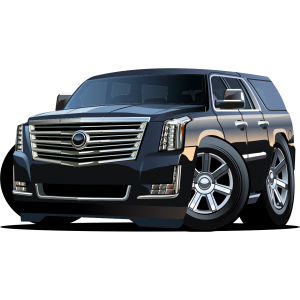 Autocollant Voiture Cadillac Escalade Cartoon