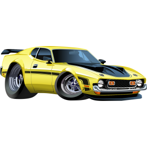 Autocollant Voiture Shelby GT-500 Cartoon