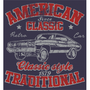 Autocollant Affiche Vintage American Classic