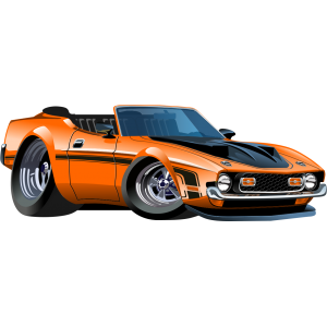 Autocollant Muscle Car Cartoon