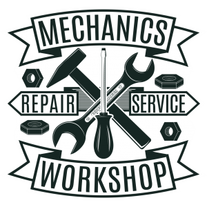 Autocollant Mechanics Repair Workshop