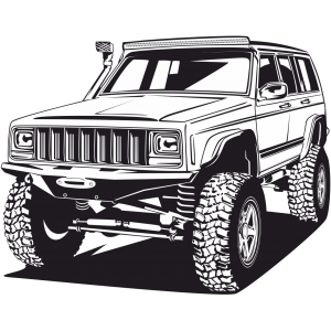 Autocollant Voiture Jeep Cherokee Vintage