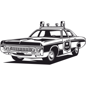 Autocollant Voiture Dodge Polara Police