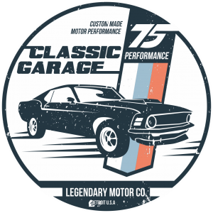 Autocollant Classic Garage Legendary Motor