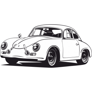 Autocollant Voiture Porsche 356