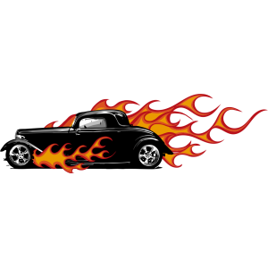 Autocollant Voiture Hot Rod Flammes